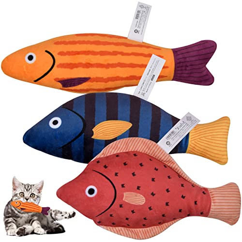 Fangehong Katzenspielzeug Fisch mit Katzenminze, 3 Stück Spielzeug mit Katzenminze, Katzenspielzeug Fisch Stoff, Simulation Katze Spielzeug für Katze zum Spielen Treten Fangehong Katzenspielzeug Fisch mit Katzenminze, 3 Stück Spielzeug mit Katzenminze, Katzenspielzeug Fisch Stoff, Simulation Katze Spielzeug für Katze zum Spielen Treten von Fangehong