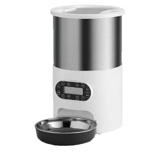 Fangxuee 3L Automatischer Katzenspender Smart Katzen- und Hundefutterspender Einzelnäpfe Aus Edelstahl Haustierfütterung für Trockenfutter Fangxuee 3L Automatischer Katzenspender Smart Katzen- und Hundefutterspender Einzelnäpfe Aus Edelstahl Haustierfütterung für Trockenfutter von Fangxuee