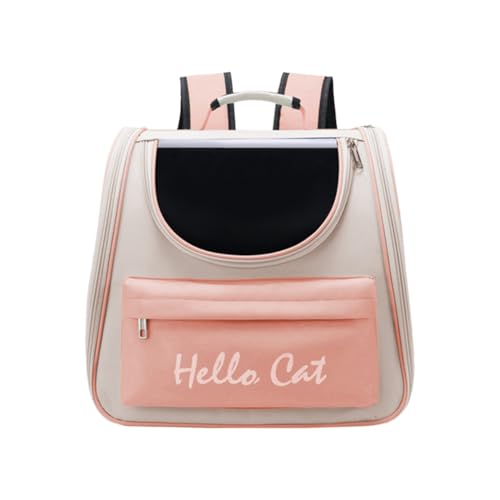 Fangxuee Großes Fassungsvermögen für Haustierbedarf, Tragbare Cat Out-Tasche, Sonnengeschützte, Atmungsaktive Haustiertasche, Rosa Fangxuee Großes Fassungsvermögen für Haustierbedarf, Tragbare Cat Out-Tasche, Sonnengeschützte, Atmungsaktive Haustiertasche, Rosa von Fangxuee