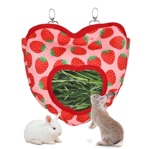 Heu-Futterspender für Kaninchen, Meerschweinchen, Kaninchen, Chinchillas, waschbar, 26,9 x 30 cm von Fanmayhe