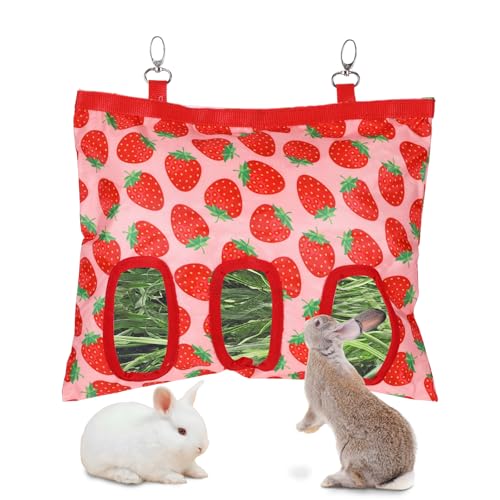 Heu-Futterspender für Kaninchen, Meerschweinchen, Kaninchen, Chinchillas, waschbar, 33 x 27,4 cm von Fanmayhe