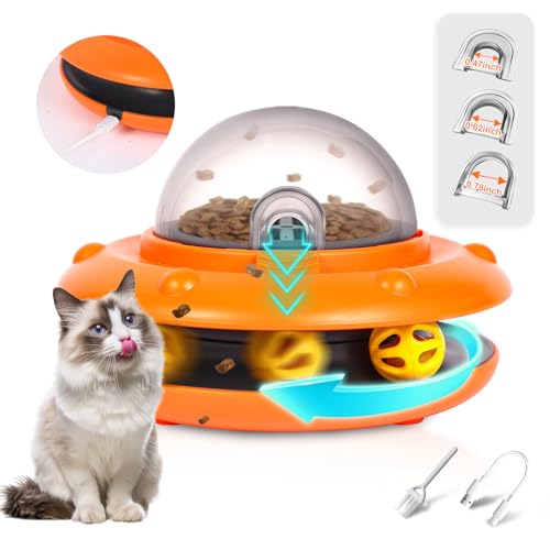 Elektrisches interaktives Katzenspielzeug Fanosy stimulieren Spielen & gesundes Essen für Indoor-Katzen Auto-Feeder & Glockenballspur 1800 mAh USB-C wiederaufladbar 3 verstellbare Futterportale ABS Elektrisches interaktives Katzenspielzeug Fanosy stimulieren Spielen & gesundes Essen für Indoor-Katzen Auto-Feeder & Glockenballspur 1800 mAh USB-C wiederaufladbar 3 verstellbare Futterportale ABS von Fanosy