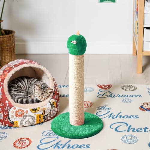 Fansafurn Katzenkratzbaum, 55,9 cm hoch, Sisal-Kratzbaum, robuster Katzenkletterständer für Innen, Kätzchen und große Katzen, Grün von FansaFurn