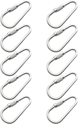10 Stück silberfarbene Haken für Papageienspielzeug, Edelstahlteile, robuste Metallhaken für die meisten Vögel oder Kleintiere, Hängespielzeuge, Papageien, Vögel, Metallhaken, Haustierbedarf von Fansoftiks
