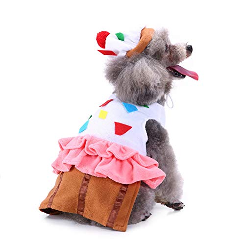 Fansu Christmas Kostüm Hund Haustier Hund Katze Christmas Kostüme, Einstellbare Warme Kleidung Netter mit Kapuze Pullover Hundepullover Party Cosplay Dekoration (M,Q) von Fansu