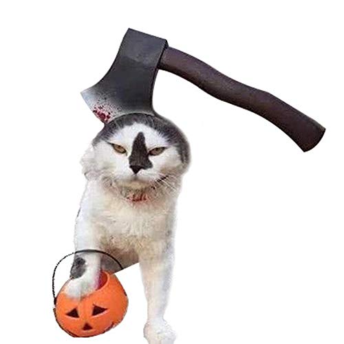 FANSU Halloween Kostüm Hund Haustier Hund Katze Halloween Kostüme, Einstellbare Kleidung Netter mit Komisch Kopfbedeckung Party Cosplay Dekoration (S,Axt) von FANSU