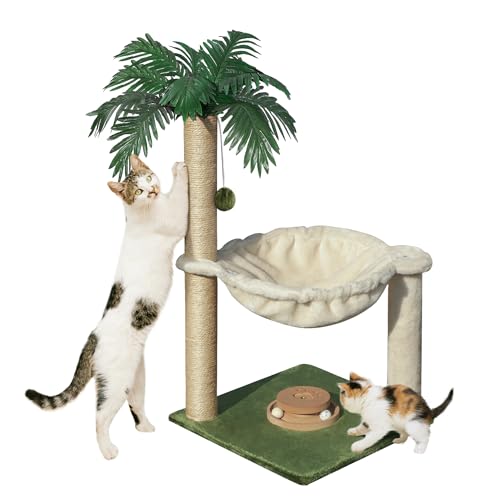 Fantasreen Katzenkratzbaum für Indoor-Katzen - 76,2 cm großer quadratischer Kratzbaum mit Hängematte, Holz Interaktives Trackball Spielzeug für Kätzchen und erwachsene Katzen Fantasreen Katzenkratzbaum für Indoor-Katzen - 76,2 cm großer quadratischer Kratzbaum mit Hängematte, Holz Interaktives Trackball Spielzeug für Kätzchen und erwachsene Katzen von Fantasreen