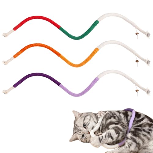 3-teiliges Katzenspielzeug, 70 cm, interaktives Kauspielzeug für Katzen, für den Innenbereich, Beißspielzeug, Kätzchen, Zahnpflegespielzeug für interaktive und Zahnreinigung 3-teiliges Katzenspielzeug, 70 cm, interaktives Kauspielzeug für Katzen, für den Innenbereich, Beißspielzeug, Kätzchen, Zahnpflegespielzeug für interaktive und Zahnreinigung von Fantasyon