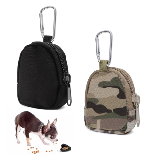 2er-Pack Hundetraining Leckerli-Beutel aus 1000D-Nylon, Robuste Snacktaschen für Hunde in Schwarz und Tarnfarbe, Kompakte und Tragbare Futtertaschen mit Hängender Schnalle, futterbeutel hundetraining 2er-Pack Hundetraining Leckerli-Beutel aus 1000D-Nylon, Robuste Snacktaschen für Hunde in Schwarz und Tarnfarbe, Kompakte und Tragbare Futtertaschen mit Hängender Schnalle, futterbeutel hundetraining von Fanxaolnes