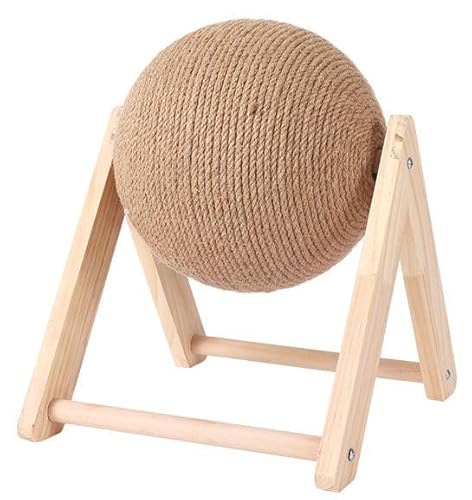 Bunny Kratzball, Kaninchenspielzeug, Natursisal Kratzball mit Dreiecksbasis, für Kaninchen, Hasen, Chinchillas, Frettchen, Kätzchen, Kleintier (groß) von Fanxinzttc