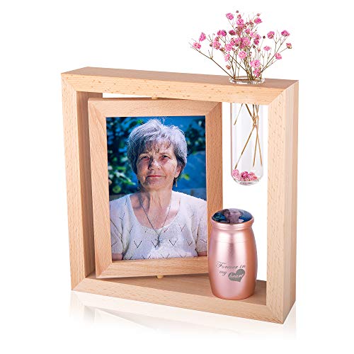 Personalisierbarer GedenkBilderrahmen für den Verlust von geliebten Menschen und kleine Urne für menschliche Asche, mit FotoNamenText, Geschenk für den Verlust eines geliebten Menschen von Farfume