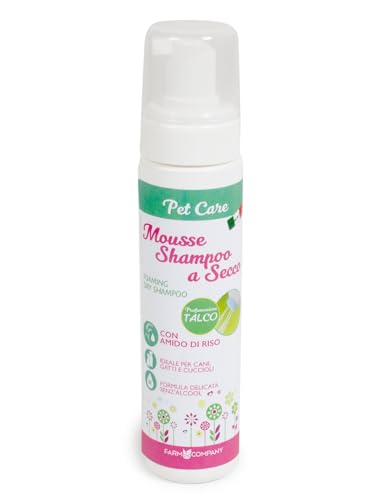 Farm Company Mousse Trockenshampoo für Hunde und Katzen, auch für Welpen geeignet, Duft Talkum, 200 ml Farm Company Mousse Trockenshampoo für Hunde und Katzen, auch für Welpen geeignet, Duft Talkum, 200 ml von Farm Company