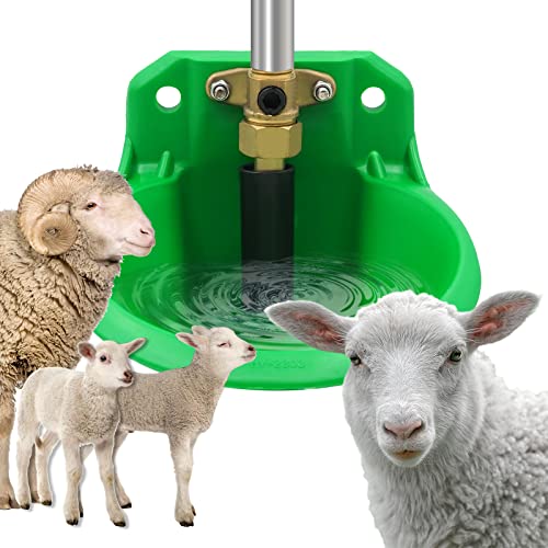 Automatischer Schaf-Ziegen-Wassernapf mit Kupferventil Viehtränke Kunststoff-Trinknapf Wasserspender für Schaf-Ziege Hund Ferkel Kalb von MasXirch