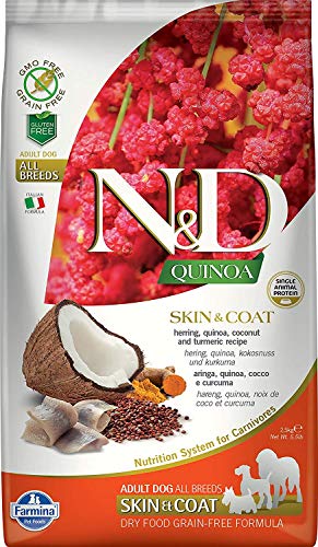 Farmina N&D Quinoa Pellets Hundefutter (Trockenfutter, mit hochwertigen Vitaminen und natürliche Antioxidantien, ohne Mais, Zutaten: Hering, Portionsgröße: 7 kg) von Farmina