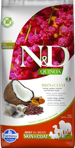 Farmina N&D Quinoa Pellets Hundefutter (Trockenfutter, mit hochwertigen Vitaminen und natürliche Antioxidantien, ohne Mais, Zutaten: Hering, Portionsgröße: 7 kg) von Farmina