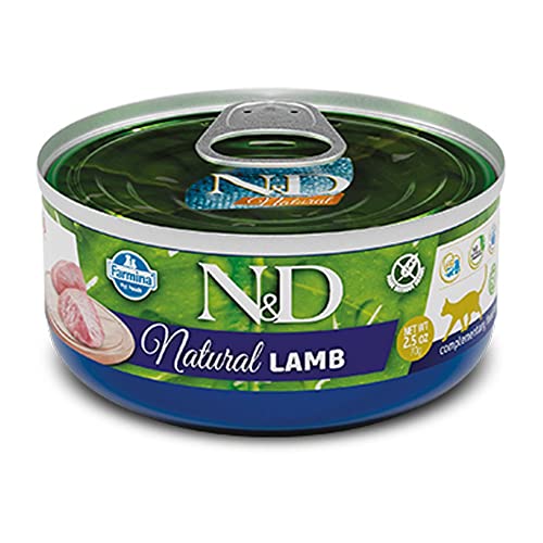 Farmina N&D AL Pastete Katzenfutter(Nassfutter, mit hochwertigen Vitaminen und natürliche Antioxidantien, ohne Mais, Zutaten: Lamm, Portionsgröße: 70 g) von Farmina Natural & Delicious