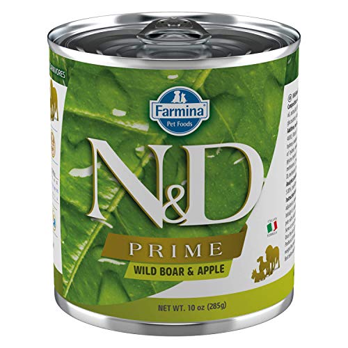 Farmina N&D Prime Pastete Hundefutter (Nassfutter, mit hochwertigen Vitaminen und natürliche Antioxidantien, ohne Mais, Zutaten: Wildschwein und Apfel, Portionsgröße: 285 g) von Farmina Natural & Delicious