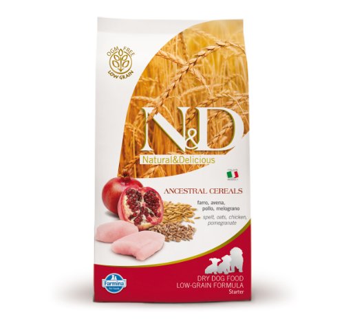 N&D ANCESTRAL Grain Dog Chicken, Spelt, Oats & Pomegranate Starter Puppy All Breeds 12 KG von Farmina Natural & Delicious