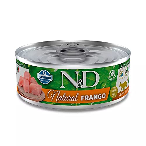 Farmina N&D AL Pastete Katzenfutter(Nassfutter, mit hochwertigen Vitaminen und natürliche Antioxidantien, ohne Mais, Zutaten: Huhn, Portionsgröße: 70 g) von Farmina Natural & Delicious