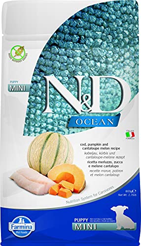 N&D Ocean Dog COD, Pumpkin and Cantaloupe Melon Puppy Mini 800 GR von Farmina Natural & Delicious