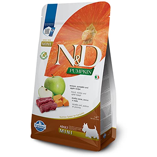 Farmina N&D Pumpkin Adult Mini Pellets Hundefutter (Trockenfutter, mit hochwertigen Vitaminen und natürliche Antioxidantien, ohne Mais, Zutaten: Wildbret, Portionsgröße: 2 kg) Farmina N&D Pumpkin Adult Mini Pellets Hundefutter (Trockenfutter, mit hochwertigen Vitaminen und natürliche Antioxidantien, ohne Mais, Zutaten: Wildbret, Portionsgröße: 2 kg) von Farmina