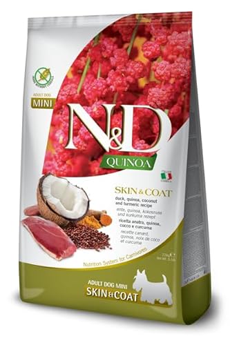 Farmina, N&D Quinoa Skin & Coat, Ente, Kokos & Kurkuma, Hund Adult Mini, 7 kg Farmina, N&D Quinoa Skin & Coat, Ente, Kokos & Kurkuma, Hund Adult Mini, 7 kg von Farmina Pet Foods
