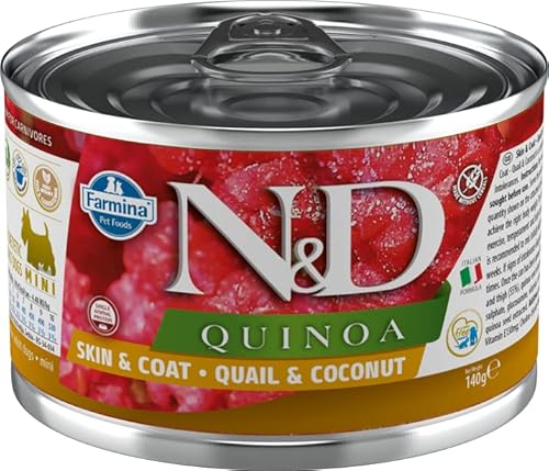 Farmina, N&D Quinoa Skin & Coat, Wachtel & Kokosnuss feucht Hund, 6 x 140 g Farmina, N&D Quinoa Skin & Coat, Wachtel & Kokosnuss feucht Hund, 6 x 140 g von Farmina Pet Foods