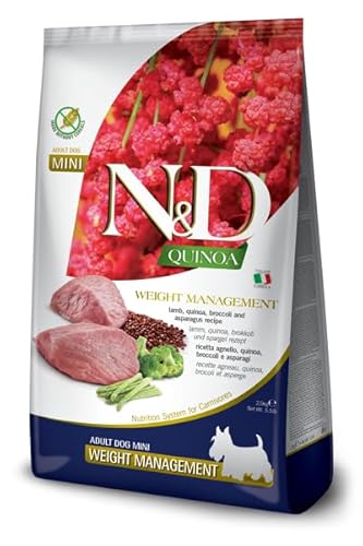 Farmina, N&D Quinoa Weight Management, Lamm, Brokkoli & Spargel, ausgewachsener Hund Mini, 7 kg Farmina, N&D Quinoa Weight Management, Lamm, Brokkoli & Spargel, ausgewachsener Hund Mini, 7 kg von Farmina Pet Foods