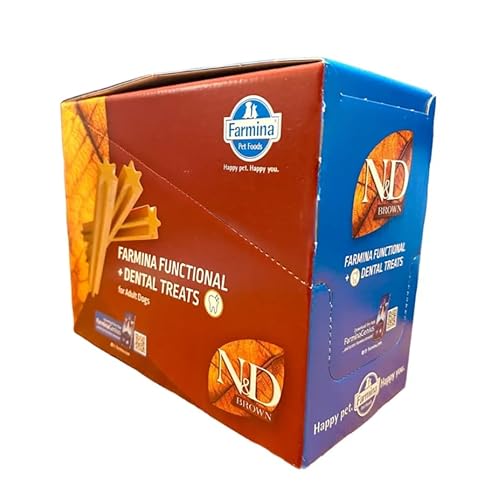 Farmina N&D Brown Treat Lamm Spirulina und Karotten, Hund Adult, Karton 15 Stück von Farmina