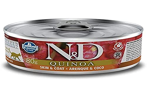 Farmina N&D Quinoa Pastete Katzenfutter(Nassfutter, mit hochwertigen Vitaminen und natürliche Antioxidantien, ohne Mais, Zutaten: Hering und Kokosnuss, Portionsgröße: 80 g) von Farmina