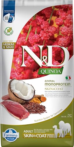 FARMINA ND Dog Quinoa Skin Coat Ente Med/Maxi, 7 kg von Farmina Pet Foods