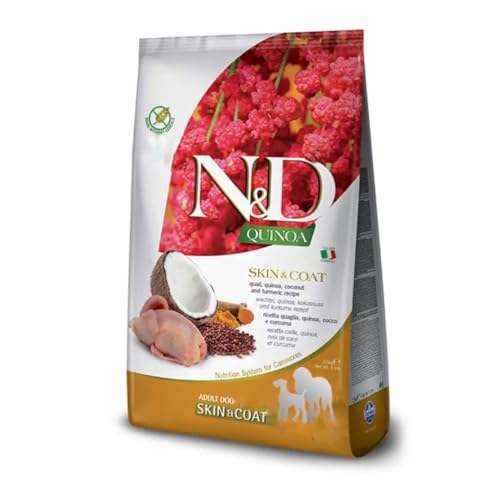 Farmina, N&D Quinoa Skin & Coat, Wachteln, Kokosnuss & Kurkuma, Hund Adult Medium/Maxi, 7 kg Farmina, N&D Quinoa Skin & Coat, Wachteln, Kokosnuss & Kurkuma, Hund Adult Medium/Maxi, 7 kg von Farmina