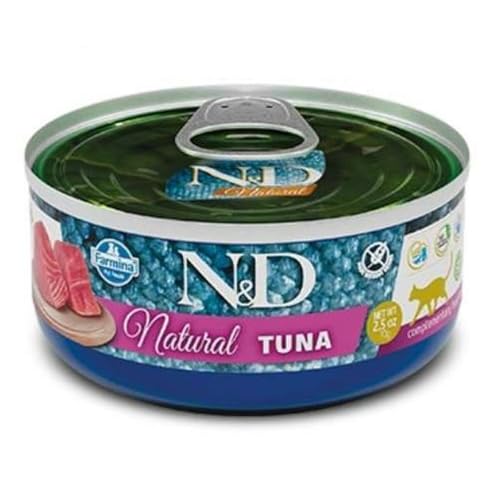Farmina N&D AL Pastete Katzenfutter(Nassfutter, mit hochwertigen Vitaminen und natürliche Antioxidantien, ohne Mais, Zutaten: Thunfisch, Portionsgröße: 70 g) von Farmina