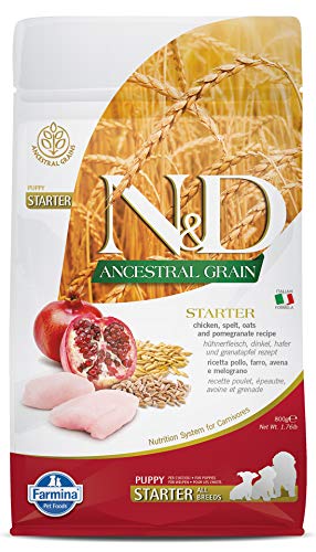 Farmina N&D ANCESTRAL Grain Puppy Pellets Hundefutter (Trockenfutter, mit hochwertigen Vitaminen und natürliche Antioxidantien, ohne Mais, Zutaten: Huhn, Portionsgröße: 800 g) von Farmina