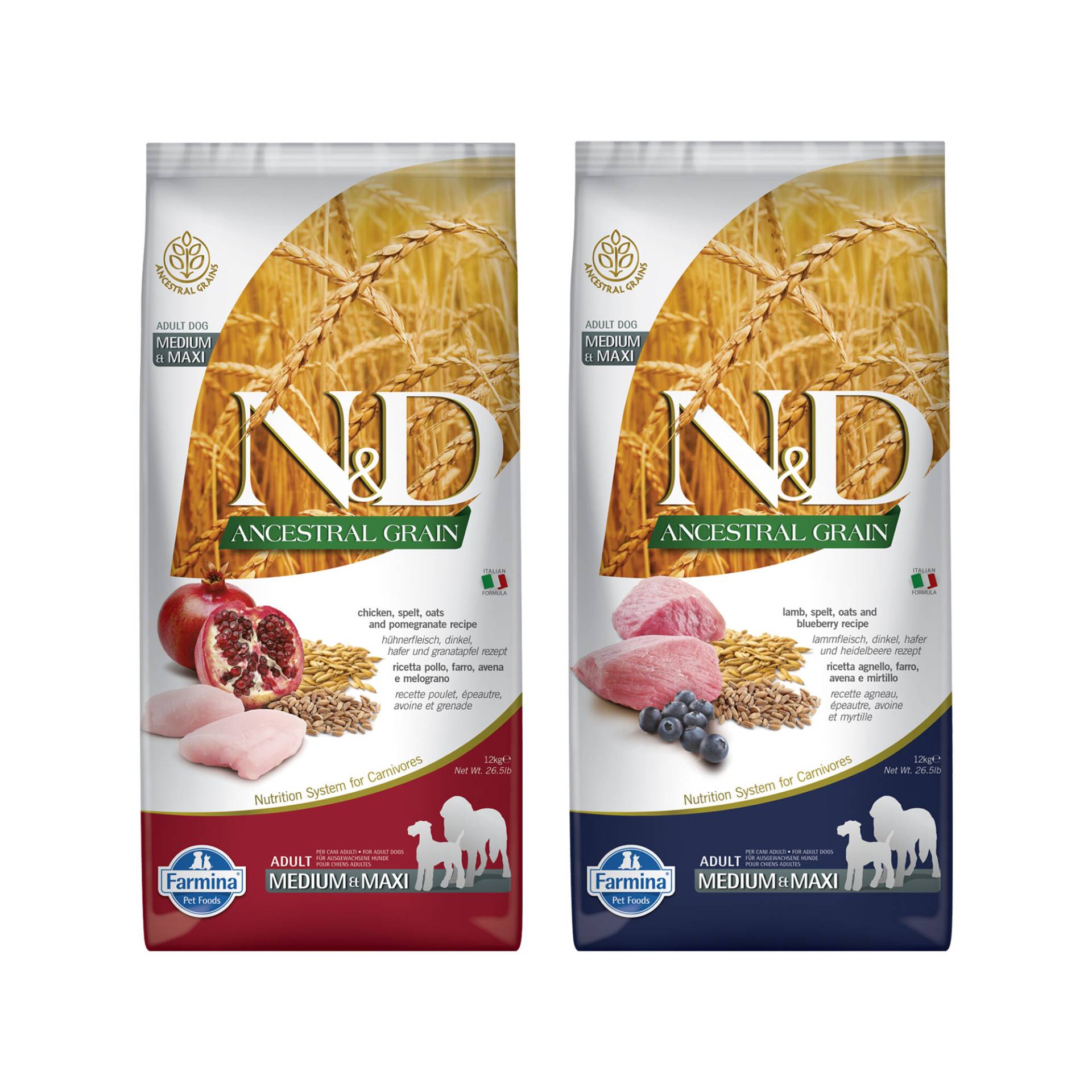 Farmina N&D Ancestral Grain Adult Dog Medium & Maxi - Lamm - 12 kg Farmina N&D Ancestral Grain Adult Dog Medium & Maxi - Lamm - 12 kg von Farmina