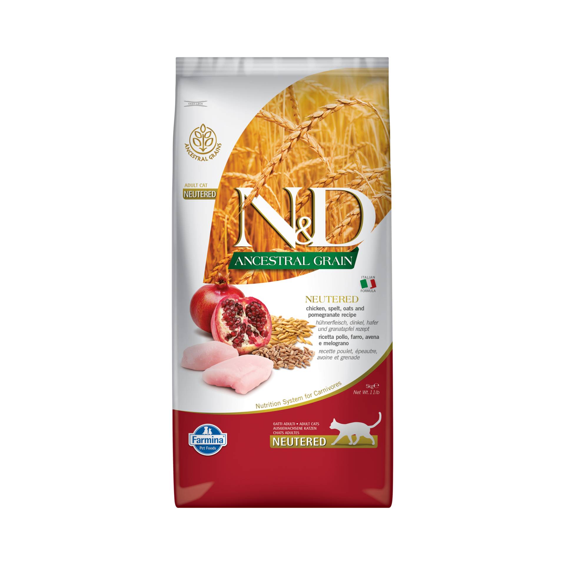 Farmina N&D Ancestral Grain Adult Neutered Cat - Chicken - 5 kg Farmina N&D Ancestral Grain Adult Neutered Cat - Chicken - 5 kg von Farmina