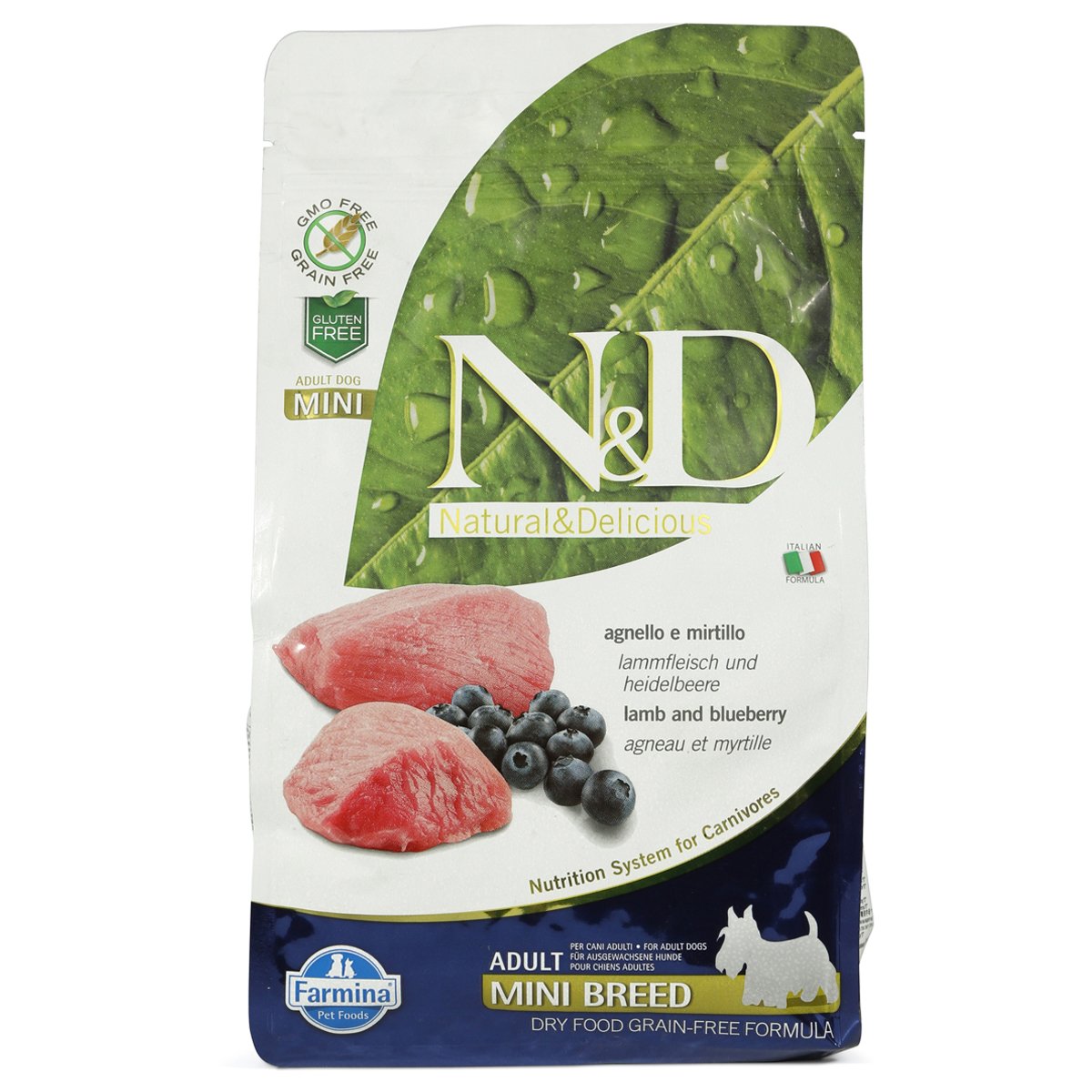 N&D Hundefutter Lamm&Heidelbeeren Mini Adult getreidefrei 800g N&D Hundefutter Lamm&Heidelbeeren Mini Adult getreidefrei 800g von Farmina
