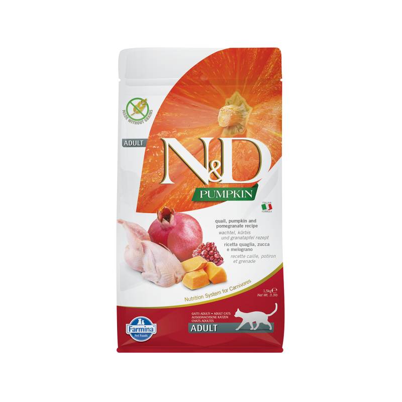 Farmina N&D Kürbis Adult Katzenfutter - Wachtel - 1,5 kg von Farmina