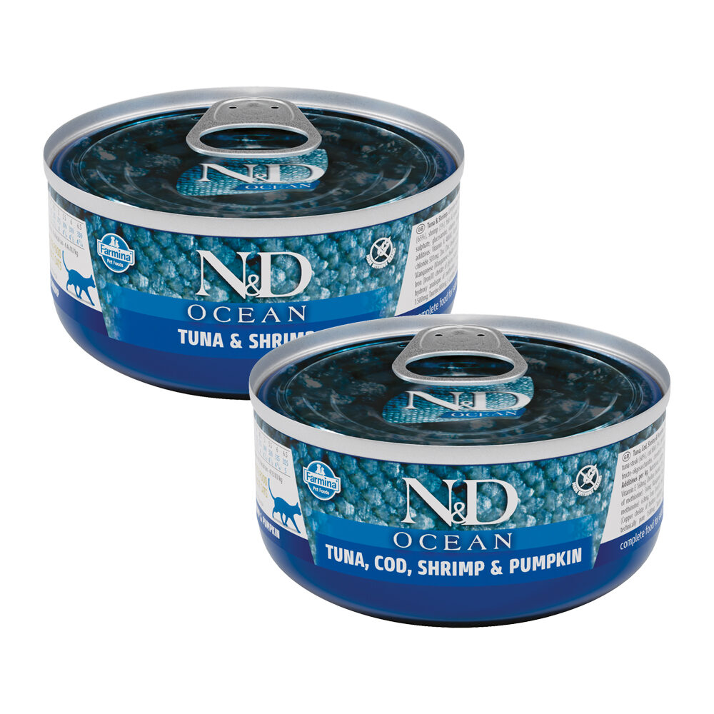Farmina N&D Ocean Adult Nassfutter - Thunfisch & Garnele - 24 x 70 g Farmina N&D Ocean Adult Nassfutter - Thunfisch & Garnele - 24 x 70 g von Farmina