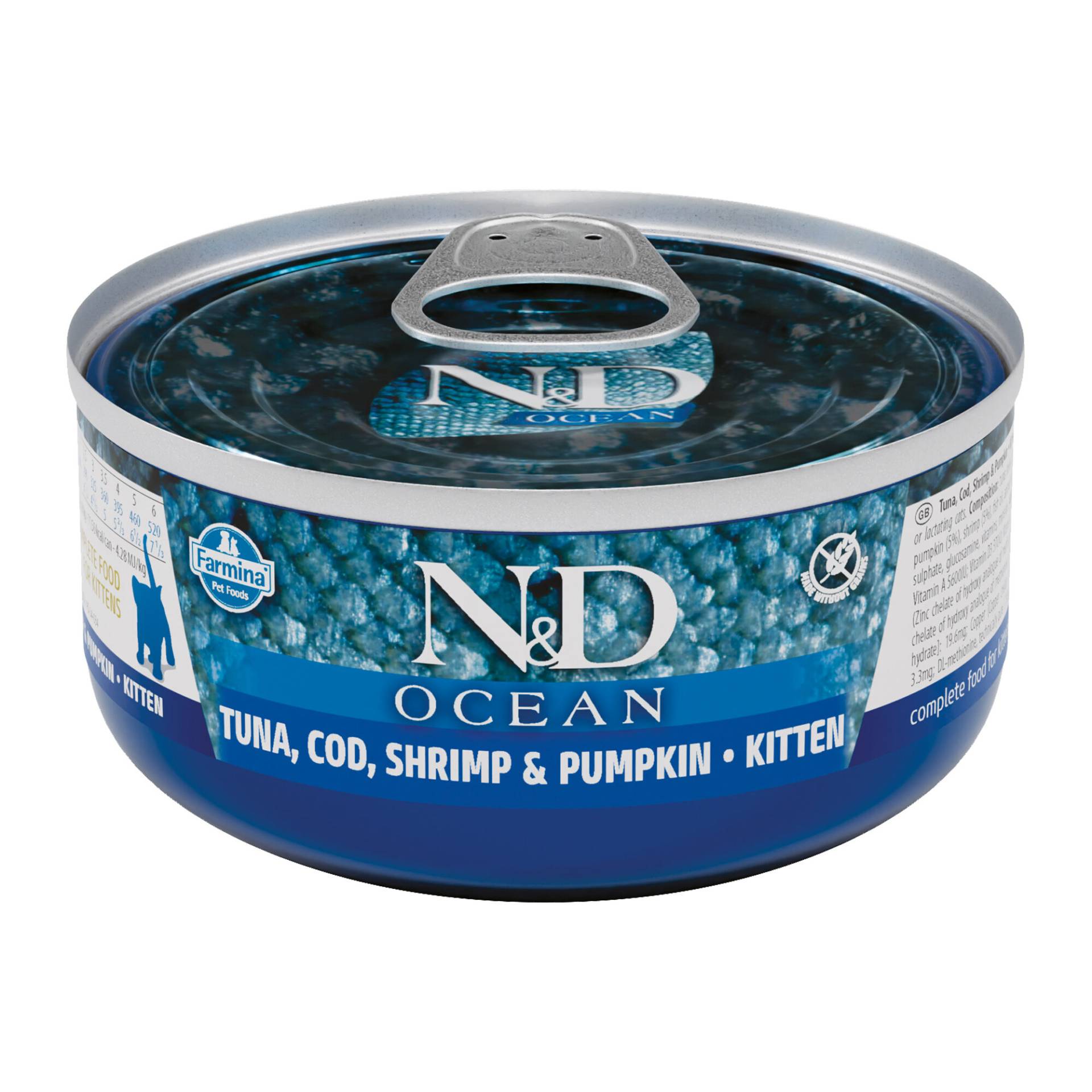Farmina N&D Ocean Kitten - Thunfisch, Kabeljau, Garnelen & Kürbis - 24x70 g Farmina N&D Ocean Kitten - Thunfisch, Kabeljau, Garnelen & Kürbis - 24x70 g von Farmina