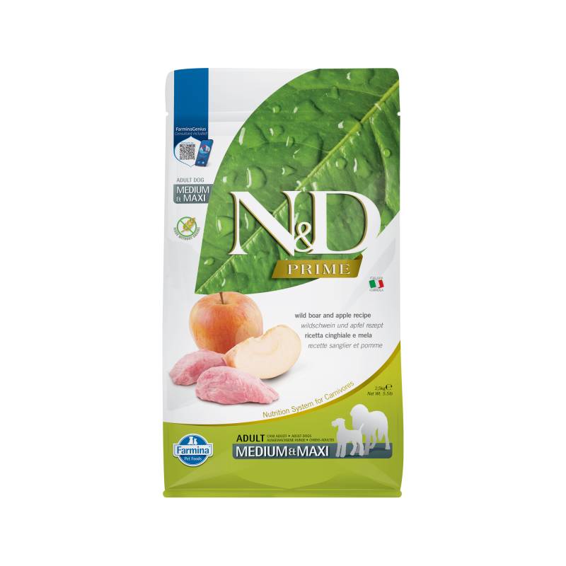 Farmina N&D Prime Adult Medium & Maxi - Wildschwein und Apfel - 2,5 kg Farmina N&D Prime Adult Medium & Maxi - Wildschwein und Apfel - 2,5 kg von Farmina