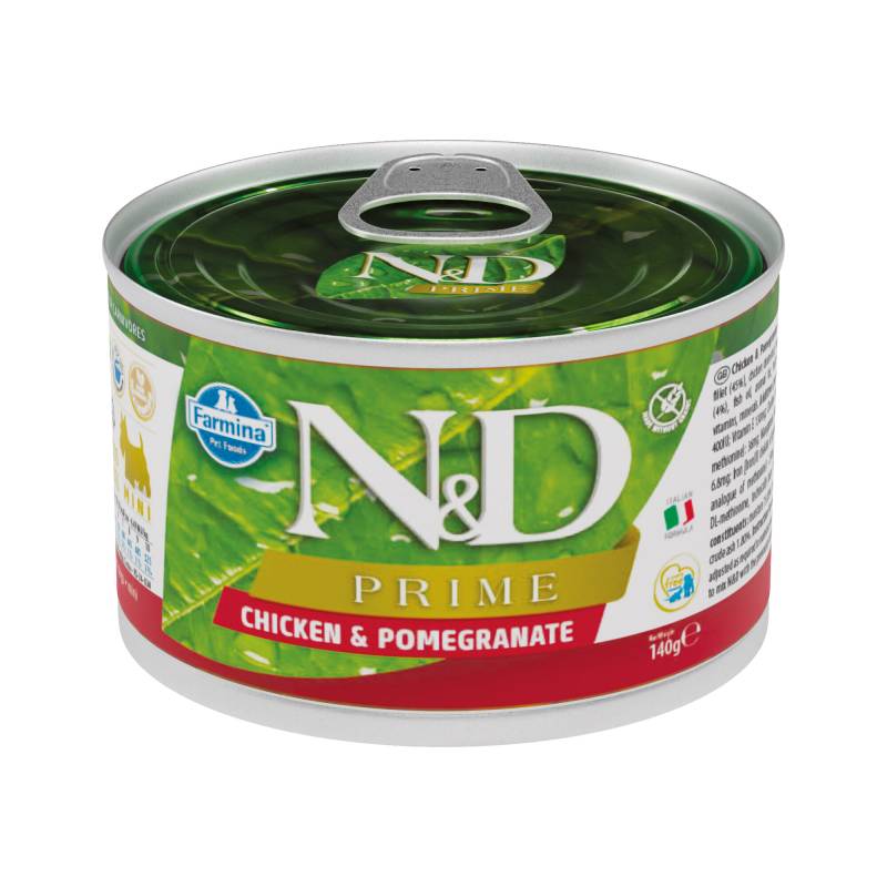 Farmina N&D Prime Adult Mini - Huhn und Granatapfel - 6 x 140 gr Farmina N&D Prime Adult Mini - Huhn und Granatapfel - 6 x 140 gr von Farmina
