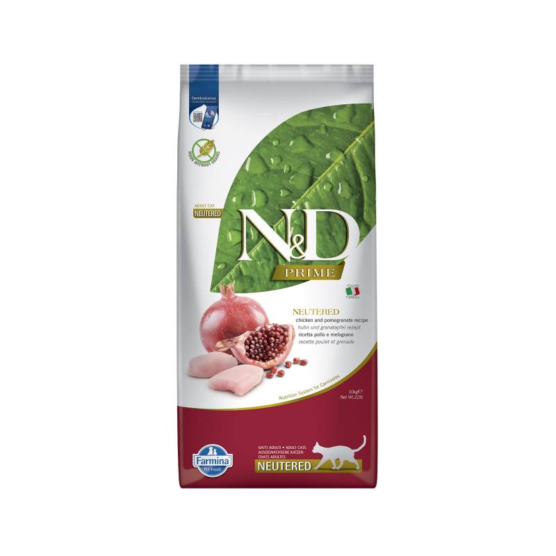 Farmina N&D Prime Neutered Katzenfutter - Huhn - 10 kg von Farmina