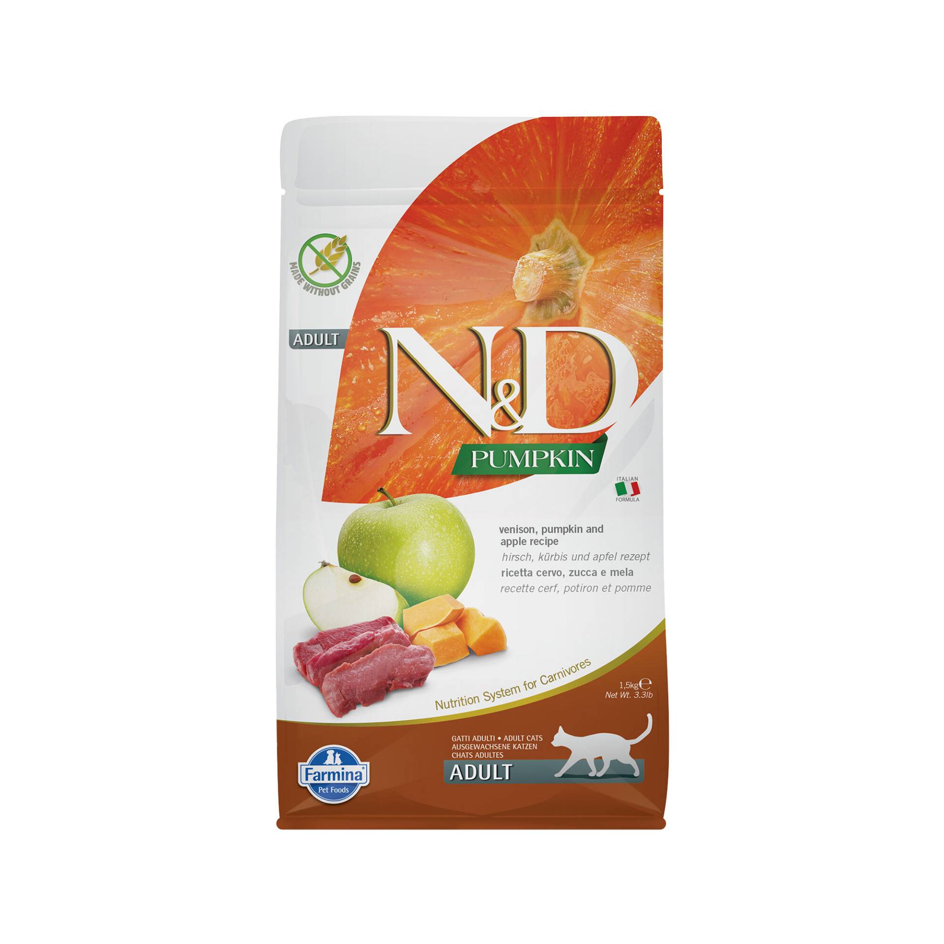 Farmina N&D Pumpkin Adult Katzenfutter - Hirsch - 1,5 kg von Farmina