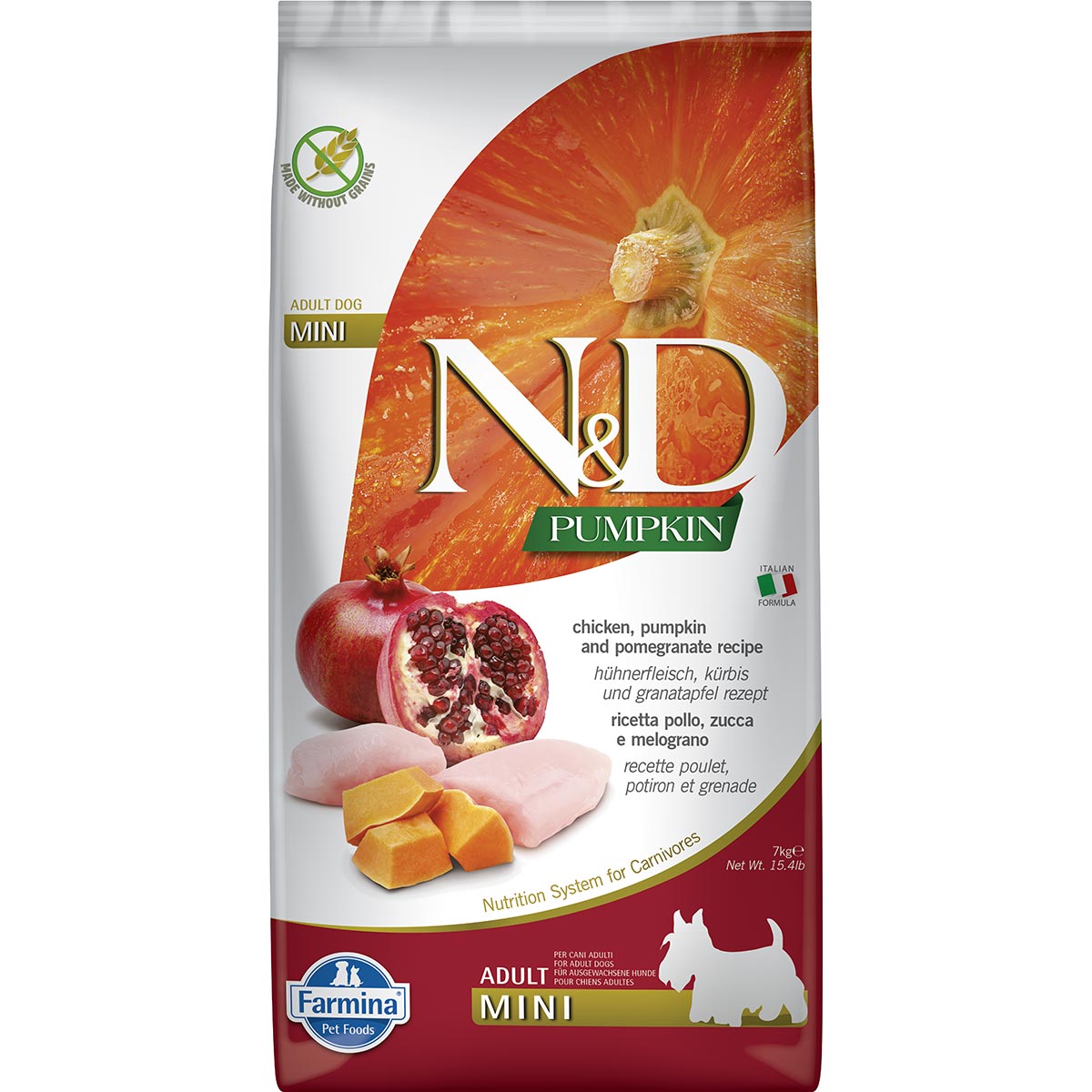 Farmina N&D Pumpkin Dog Huhn Adult Mini 2x7kg von Farmina