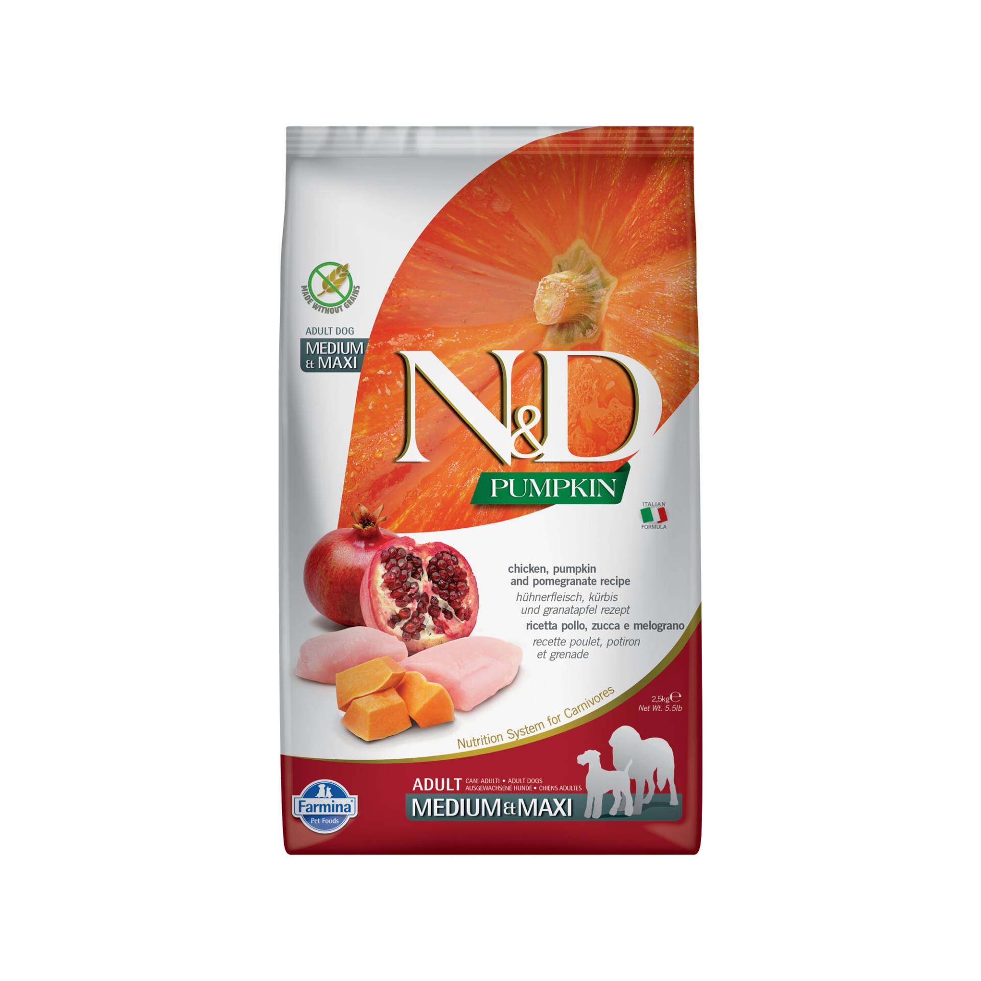 Farmina N&D Pumpkin Huhn und Granatapfel Adult Dog Medium & Maxi - 2,5 kg Farmina N&D Pumpkin Huhn und Granatapfel Adult Dog Medium & Maxi - 2,5 kg von Farmina