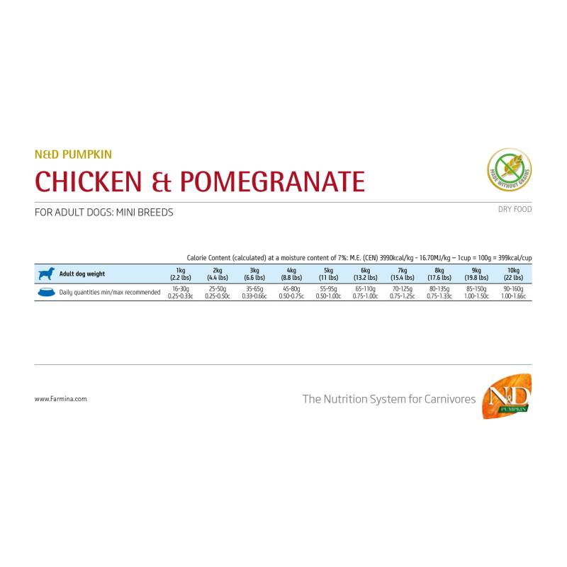 Farmina N&D Pumpkin Huhn und Granatapfel Adult Dog Mini - 7 kg Farmina N&D Pumpkin Huhn und Granatapfel Adult Dog Mini - 7 kg von Farmina