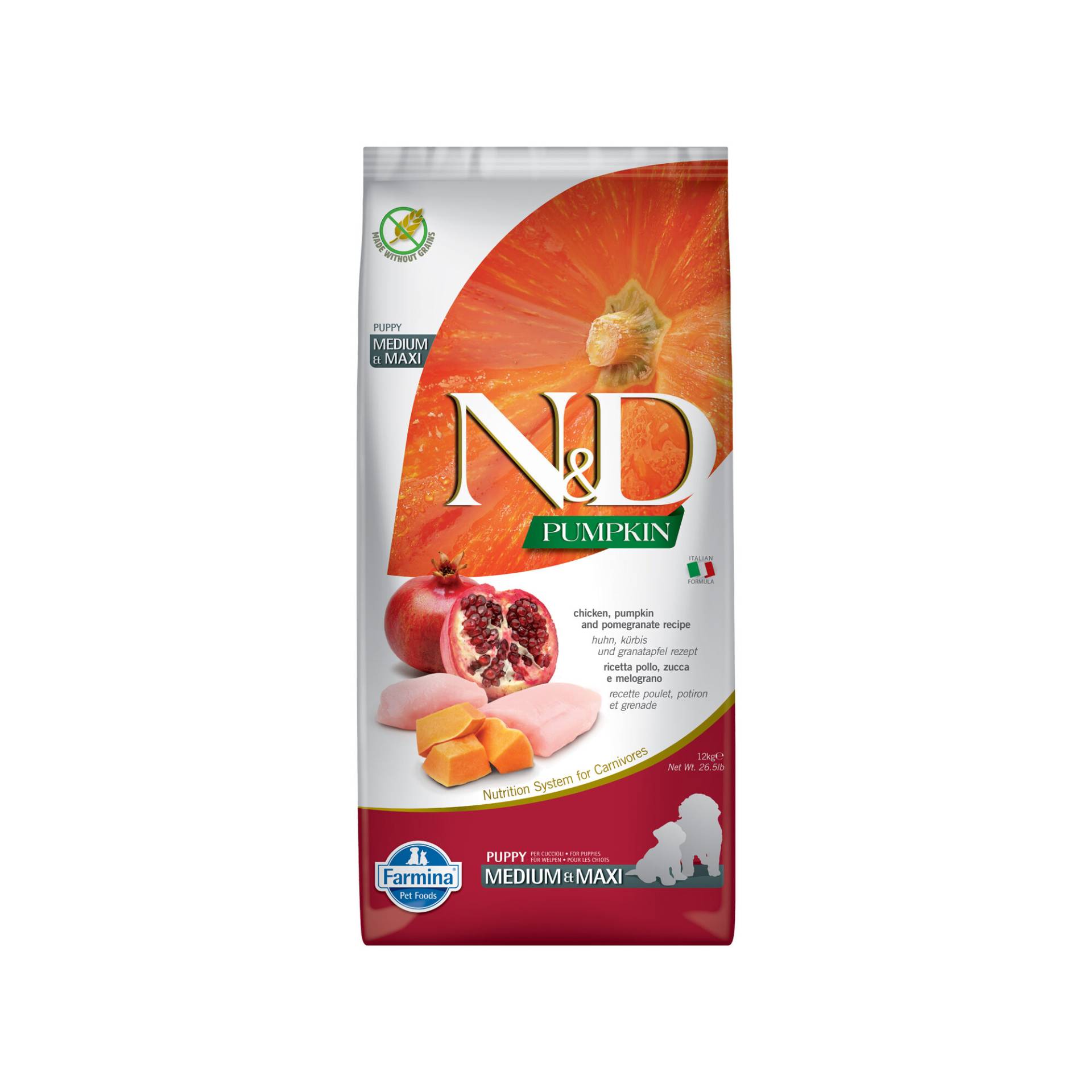 Farmina N&D Pumpkin Huhn und Granatapfel Welpen Medium & Maxi - 12 kg Farmina N&D Pumpkin Huhn und Granatapfel Welpen Medium & Maxi - 12 kg von Farmina