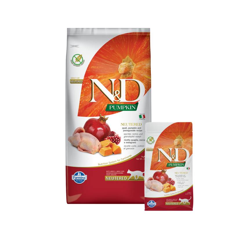 Farmina N&D Pumpkin Kastraten Katzenfutter - Wachtel - 10 kg von Farmina