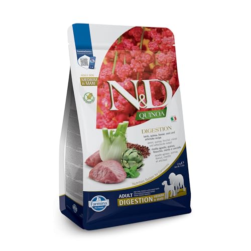 Farmina N&D Quinoa Adult Pellets Hundefutter (Trockenfutter, mit hochwertigen Vitaminen und natürliche Antioxidantien, ohne Mais, Zutaten: Lamm und Fenchel, Portionsgröße: 2,5 kg) von Farmina
